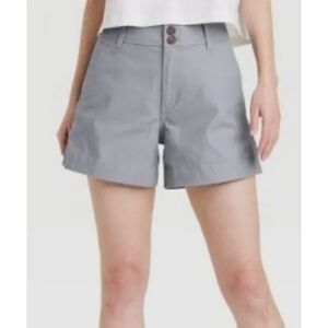 A New Day Stretch High Waisted Chino Gray Shorts